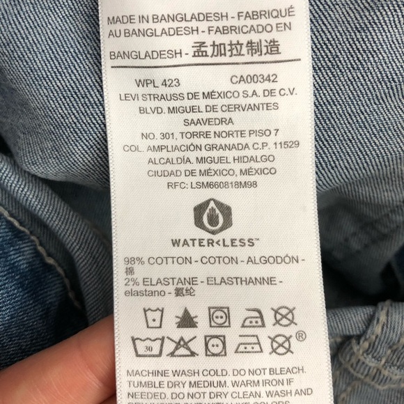 Signature Levi Strauss Utility Belted Slim Crop Denim Jeans Womens W25 - Picture 7 of 11